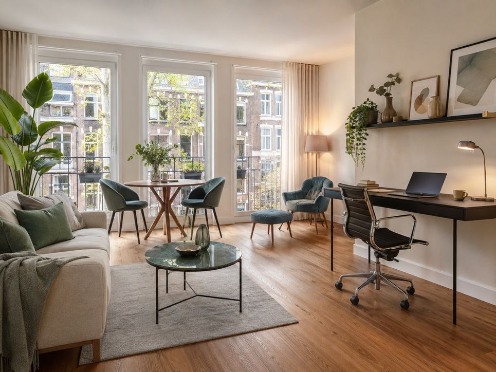 Volledig gemeubileerd serviced apartment met werkplek in Oud-West, Amsterdam