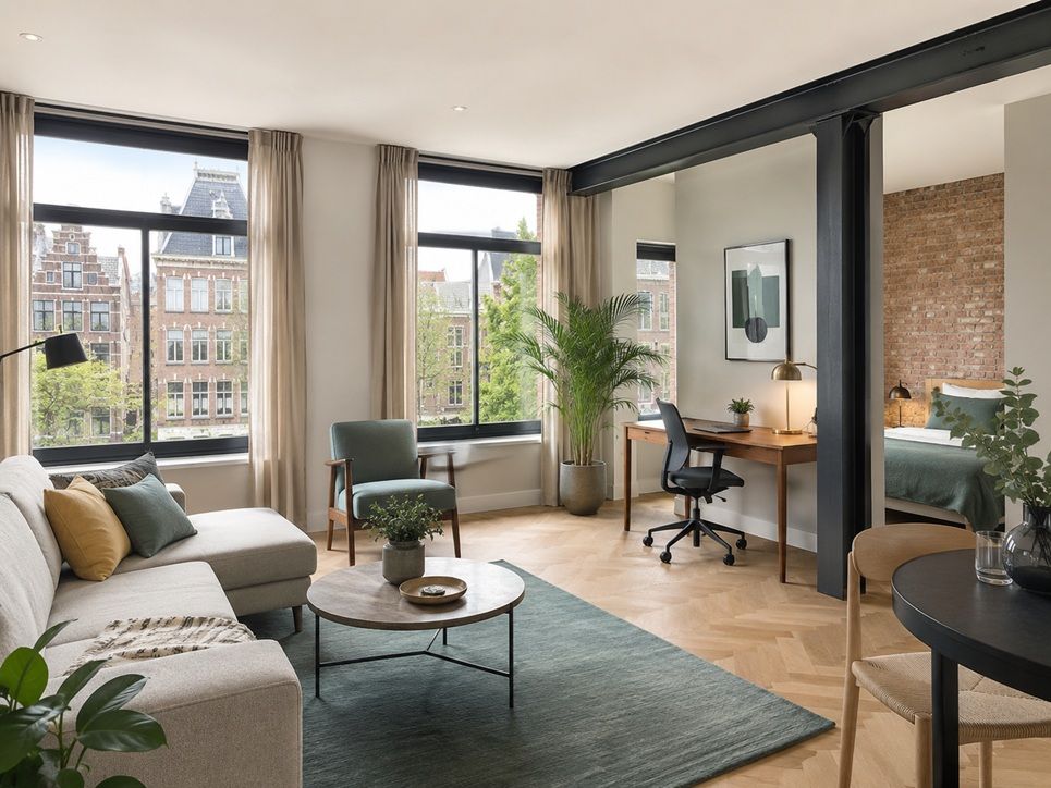 Volledig gemeubileerd serviced apartment met werkplek in Westerpark, Amsterdam